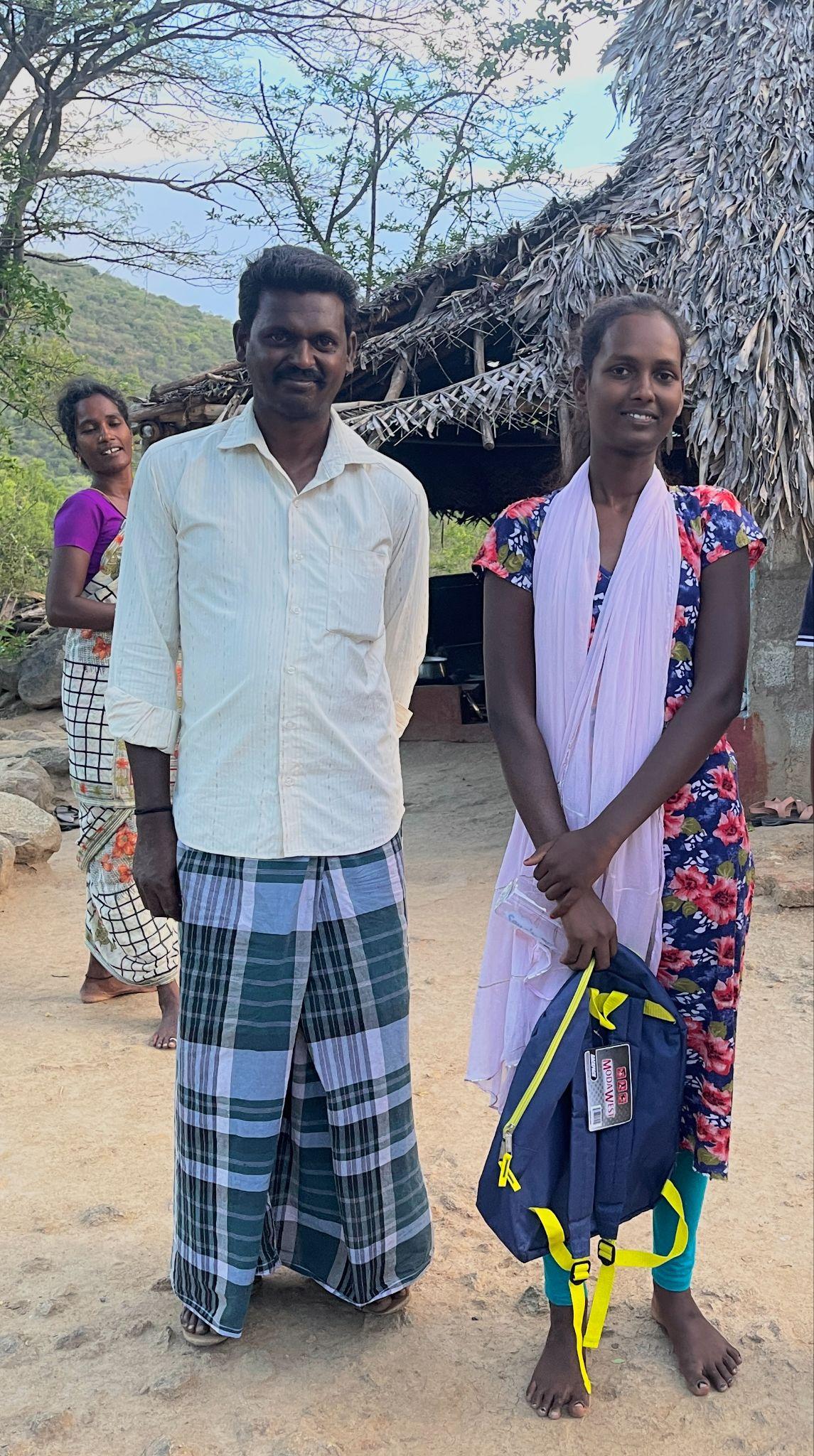 A resident documented during the Ambur village visit